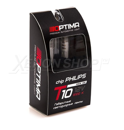 W5W Optima Premium lens PHILIPS Chip 5W 12V 5100К
