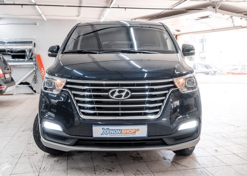 Установка светодиодов в ПТФ Hyundai Starex