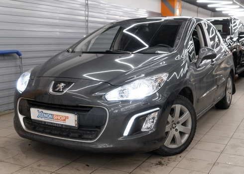 Установка линз в фары Peugeot 308