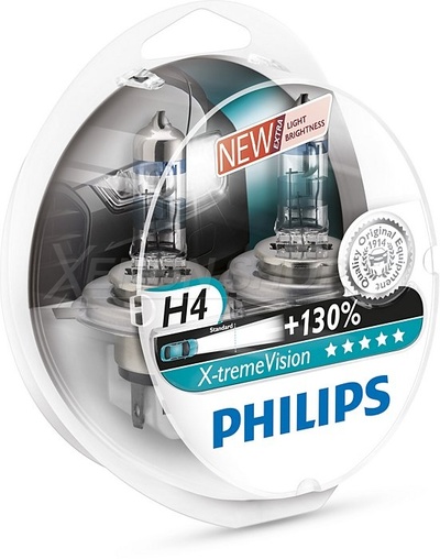H4 Philips X-Treme Vision +130% - 12342XV+S2 (2 шт.)