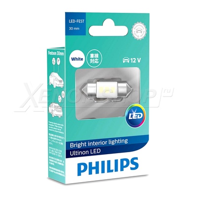 C5W 30мм Philips Ultinon LED (1 шт.) - 11860ULWX1