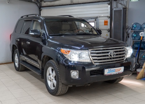 Замена линз в фарах Toyota Land Cruiser 200 (2013)