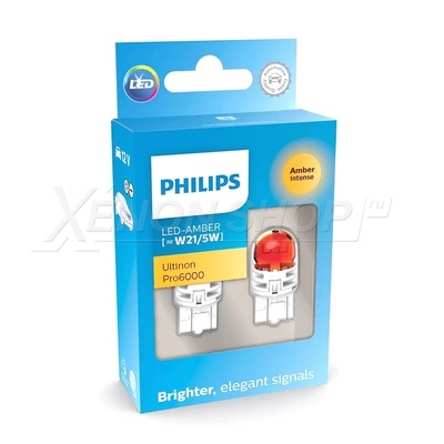 W21/5W Philips Ultinon Pro6000 - 11066AU60X2 - Желтый