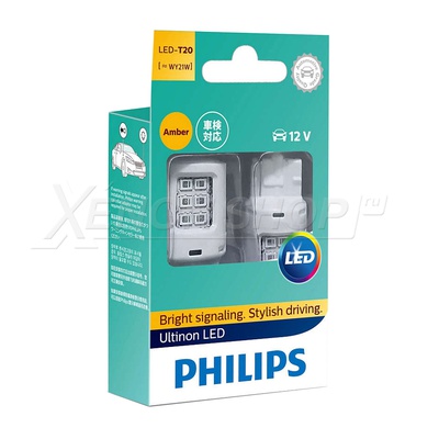 WY21W Philips Ultinon LED Желтые (2 шт.) - 11065ULAX2