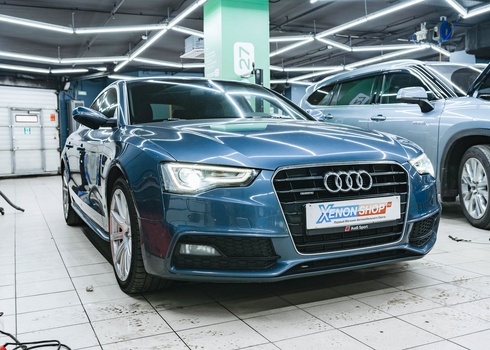 Замена штатных линз Audi A5 (2016) на светодиодные модули
