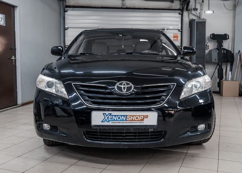 Установка ламп ProBright Base ДХО+поворотников на Toyota Camry XV40