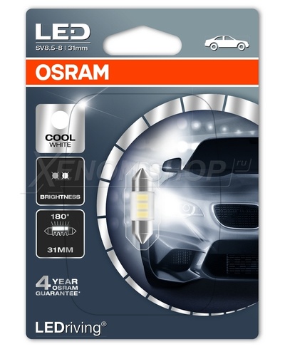С5W 31mm Osram Standart Cool White (1шт.) - 6431CW-01B