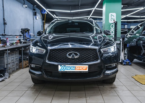 Замена заводских линз в фарах Infiniti QX60