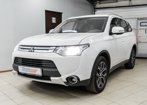 Установка светодиодных ламп на Mitsubishi Outlander 3