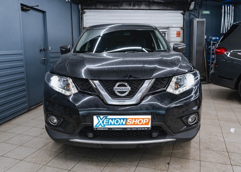Установка линз в рефлекторные фары Nissan X-Trail T32 