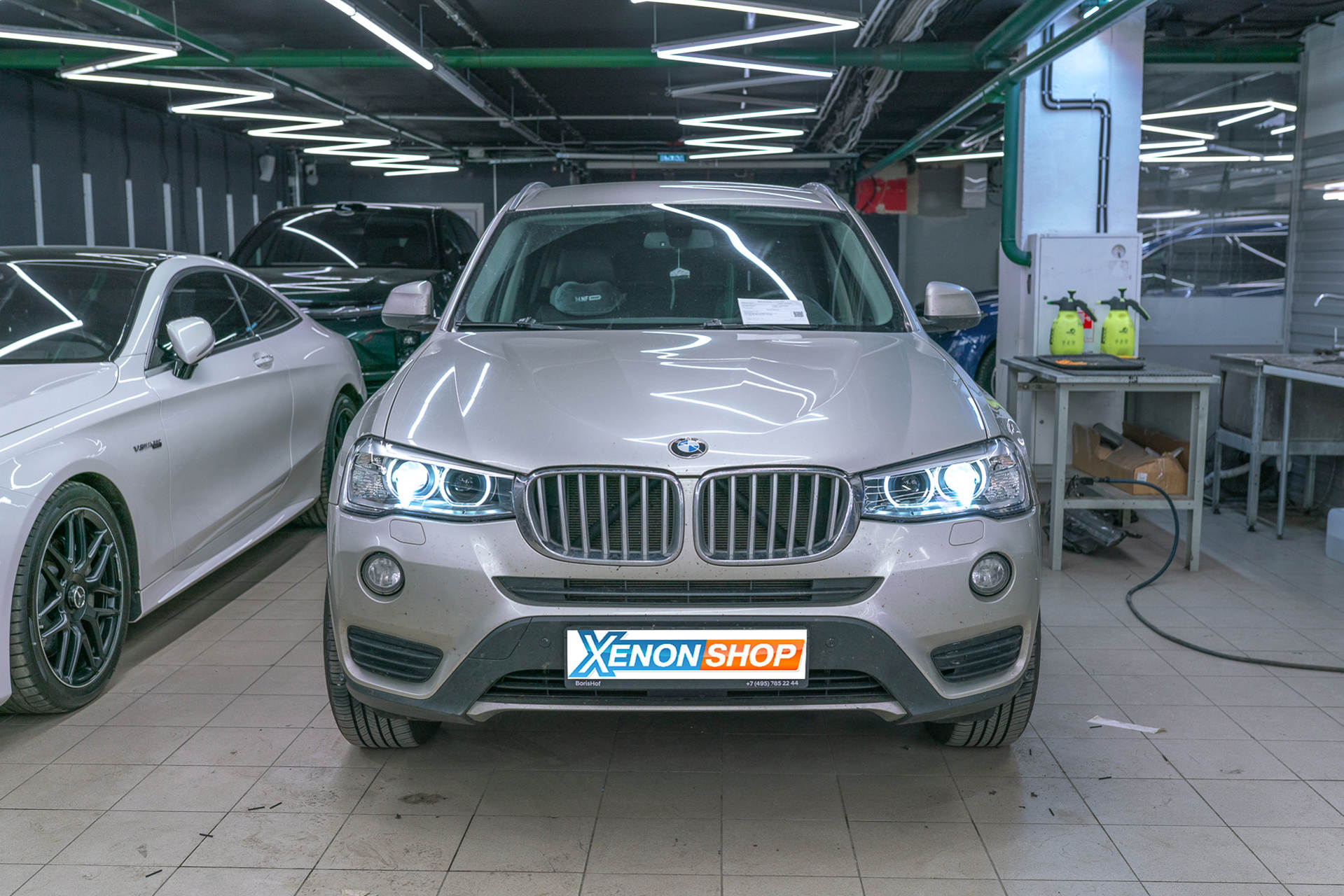 Замена линз и стёкол фар BMW X3 F25