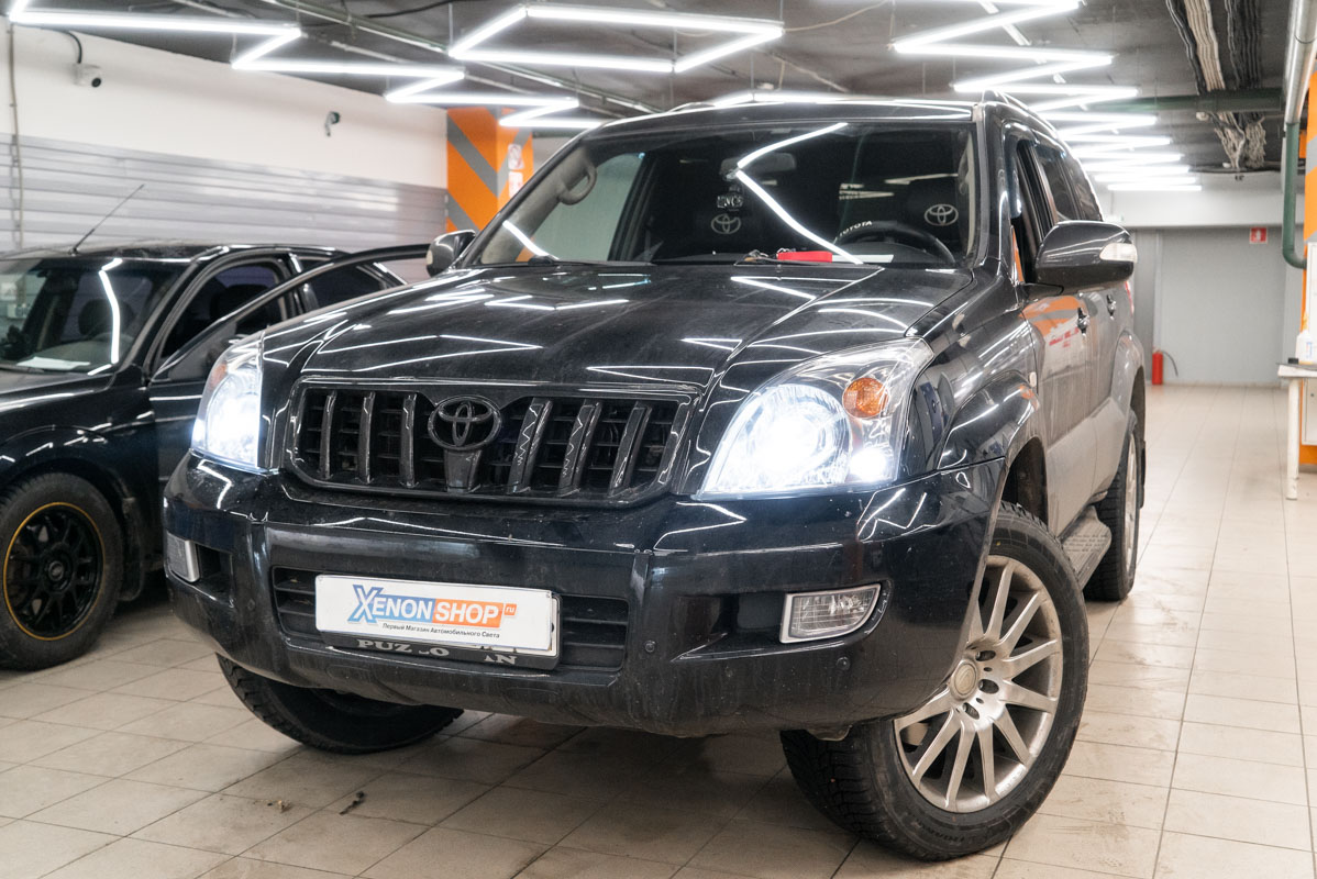 Установка LED-модулей MTF на Toyota Land Cruiser Prado 120 (2008)