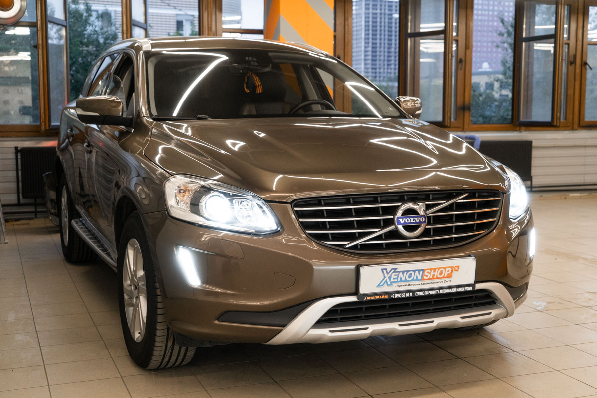 Замена штатных линз Volvo XC60 (2015) на светодиодные
