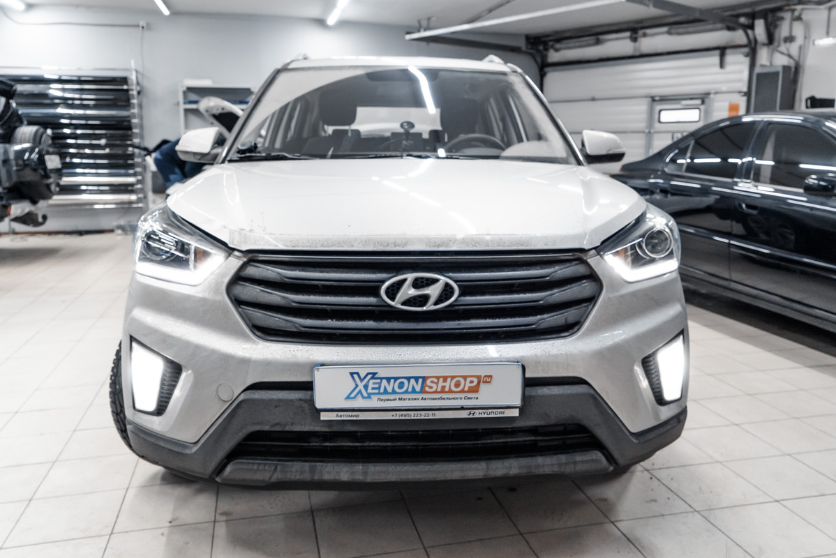 Свет hyundai creta. ПТФ Хендай Крета. Hyundai Creta 2019. Hyundai Creta светодиодные противотуманные фары. Противотуманки на Хендай Крета 2017.