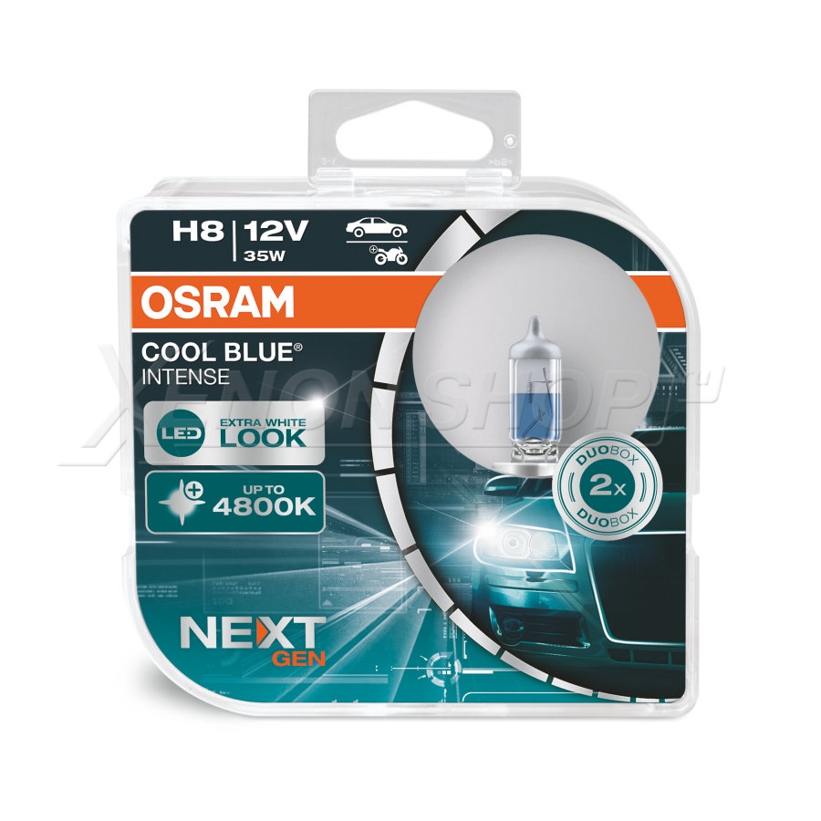 Галогеновые лампы H8 Osram Cool Blue Intense Next Gen - 64212CBN-HCB .