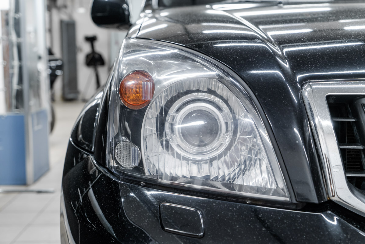 Toyota Land Cruiser Prado Установка LED линз Установка Bi-LED линз в Прадо 120