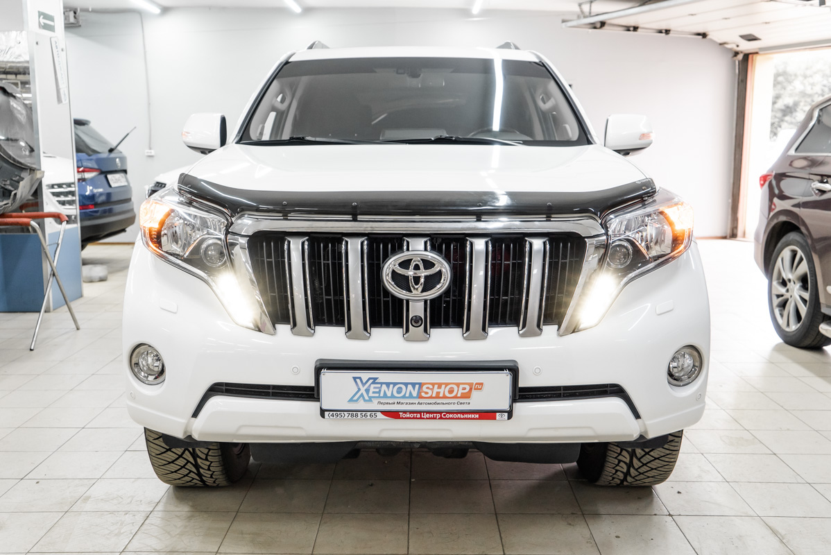 Прадо дхо. Ходовые огни Toyota Prado 150. ДХО Toyota Land Cruiser 150. Прадо 150 дорестайлинг. Ходовые огни Прадо 150 Рестайлинг.