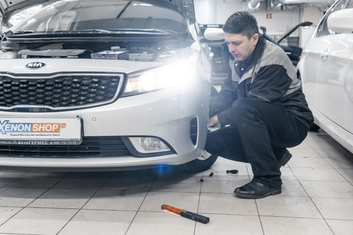 Установка лампы h4 cerato 3