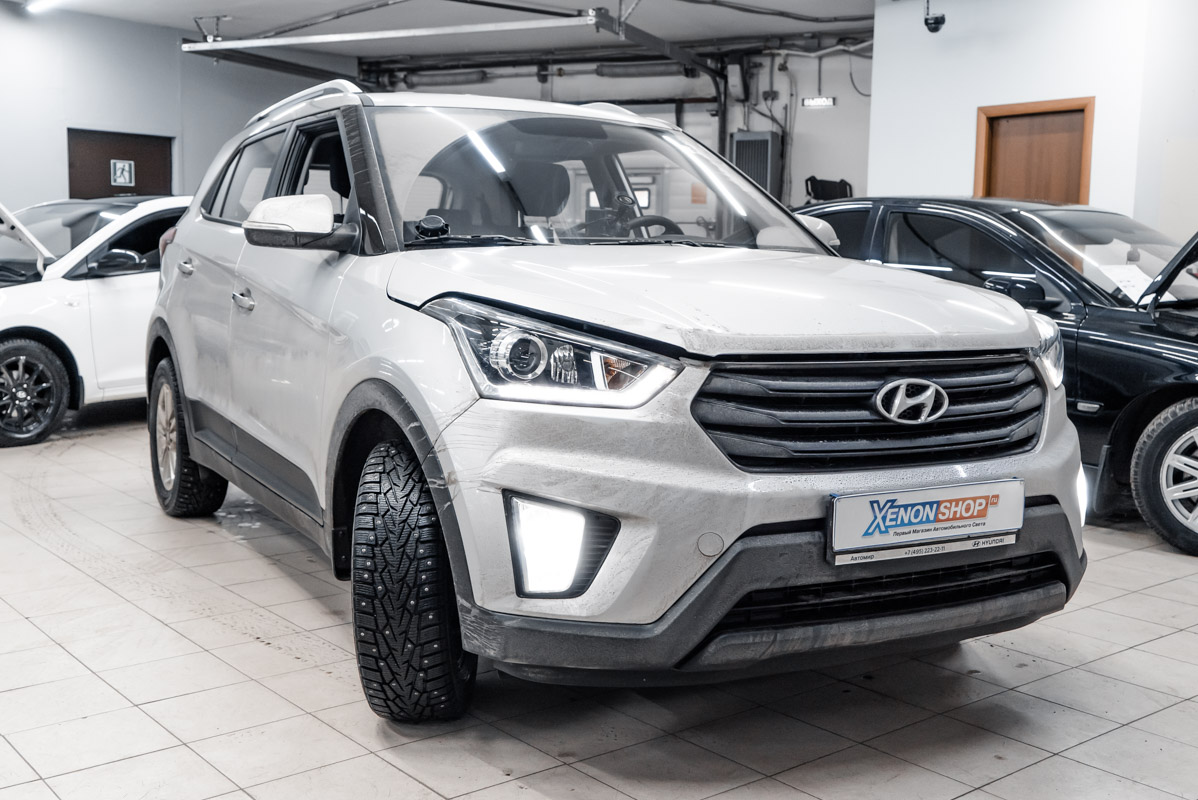 Купить крету ростов. Хендай Крета 2017. Hyundai Creta 2021 фары. Led лампы на Hyundai Creta. Хёндай Крета 2018 фары.