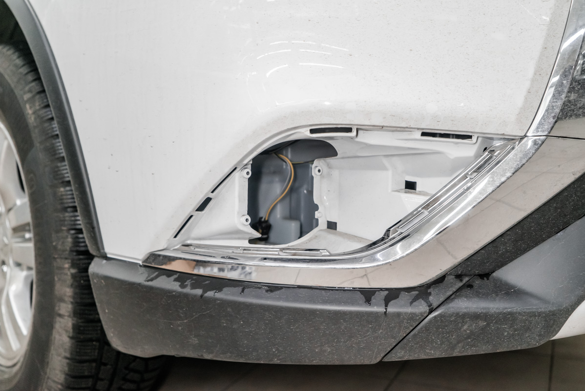 Установка противотуманных фар на Mitsubishi Outlander III (рестайлинг ...